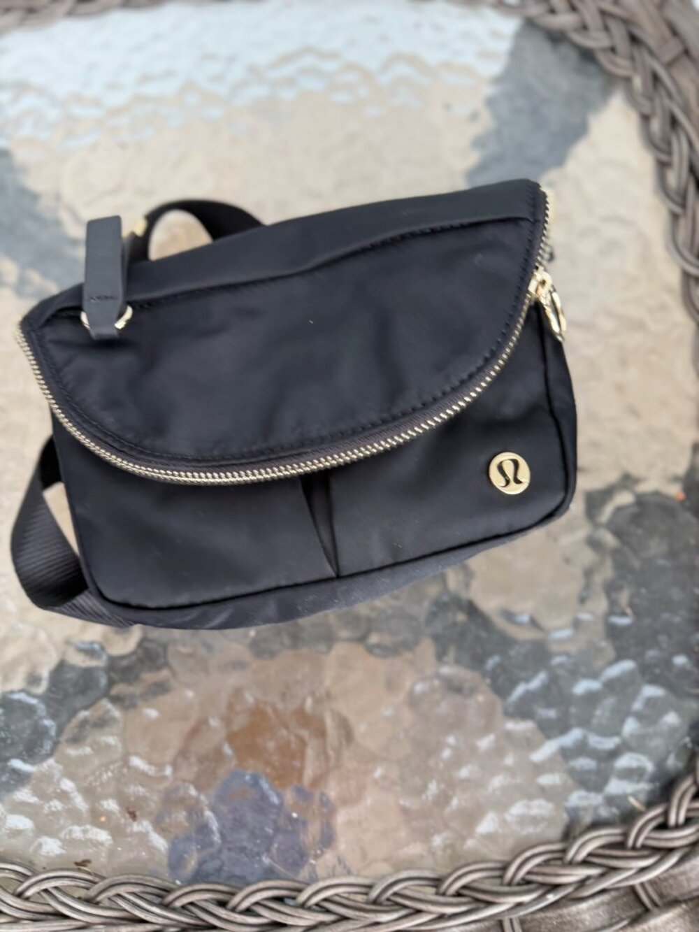Lululemon Black Nylon Crossbody Bag